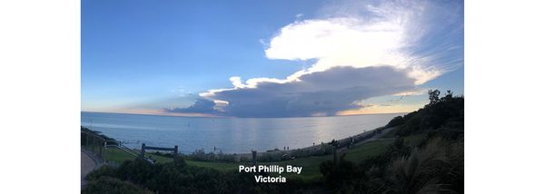 Hover over Port Phillip Bay, Victoria, Australia
